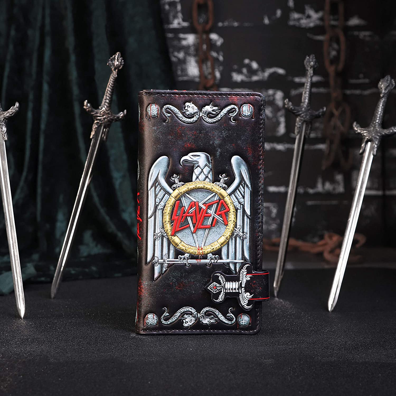 Officially Licensed Slayer Eagle Logo Embossed Purse Wallet