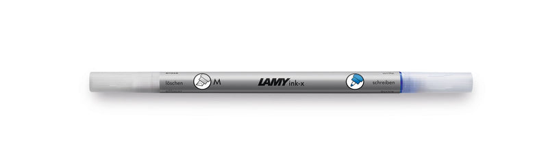 LAMY Includes Plastic Ink Eraser with Eraser tip and Correction tip - Exclusively for Erasing Royal Blue Ink white-silver Lace M