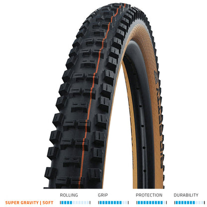Schwalbe Big Betty Evo S/Gravity TLE 29 x 2.40 Fold Tan cycle bike tyre