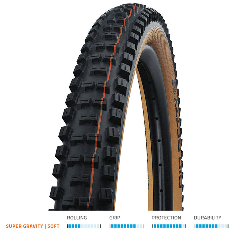 Schwalbe Big Betty Evo S/Gravity TLE 29 x 2.40 Fold Tan cycle bike tyre