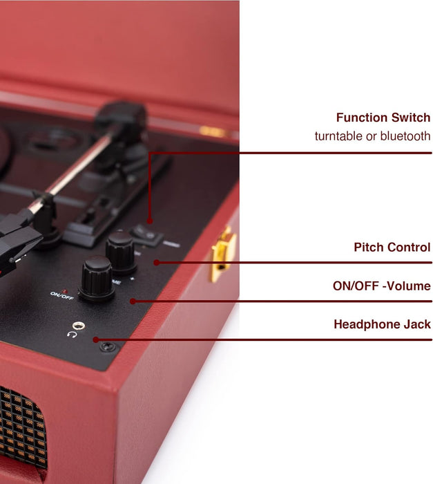 Crosley Voyager - Burgundy Red - 2 Way Bluetooth