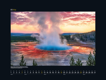 KUNTH Monats-Wandkalender Unesco Naturerbe der Wel