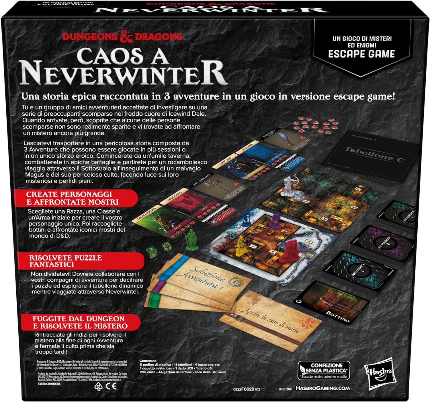 Dungeons & Dragons: Chaos to Neverwinter, a game of mysteries and puzzles Escape Game, D&D Escape Room Board Game, 2-6 Players