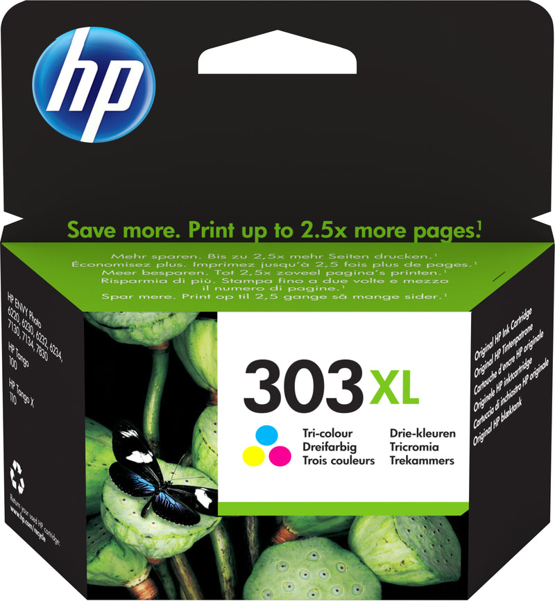 Original Ink Cartridge Hp T6N03Ae Tricolour Yellow Cyan Magenta