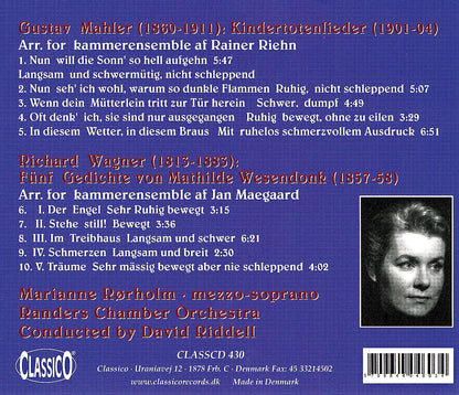 Mahler - Kindertotenlieder, Wagner - Wesendonklieder