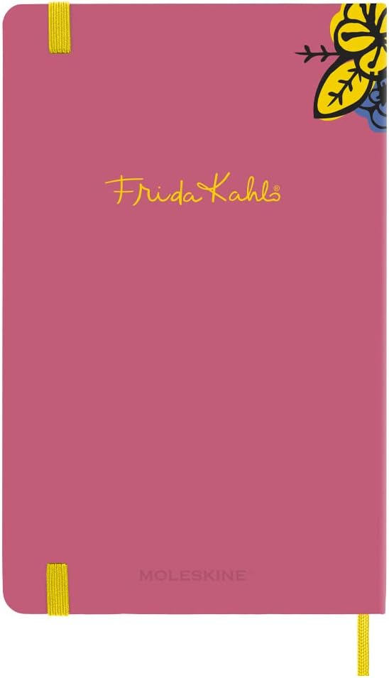Moleskine Weekly Planner 2023, 12-Month Monthly Diary, Limites Edition Frida Kahlo, Weekly Planner With Hard Cover and Elastic Closure, Large Size 13 x 21 cm, Colour Pink Hard Cover Large Pink