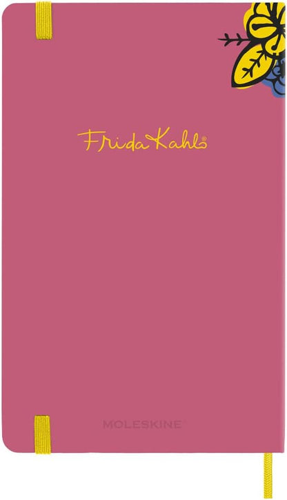 Moleskine Weekly Planner 2023, 12-Month Monthly Diary, Limites Edition Frida Kahlo, Weekly Planner With Hard Cover and Elastic Closure, Large Size 13 x 21 cm, Colour Pink Hard Cover Large Pink