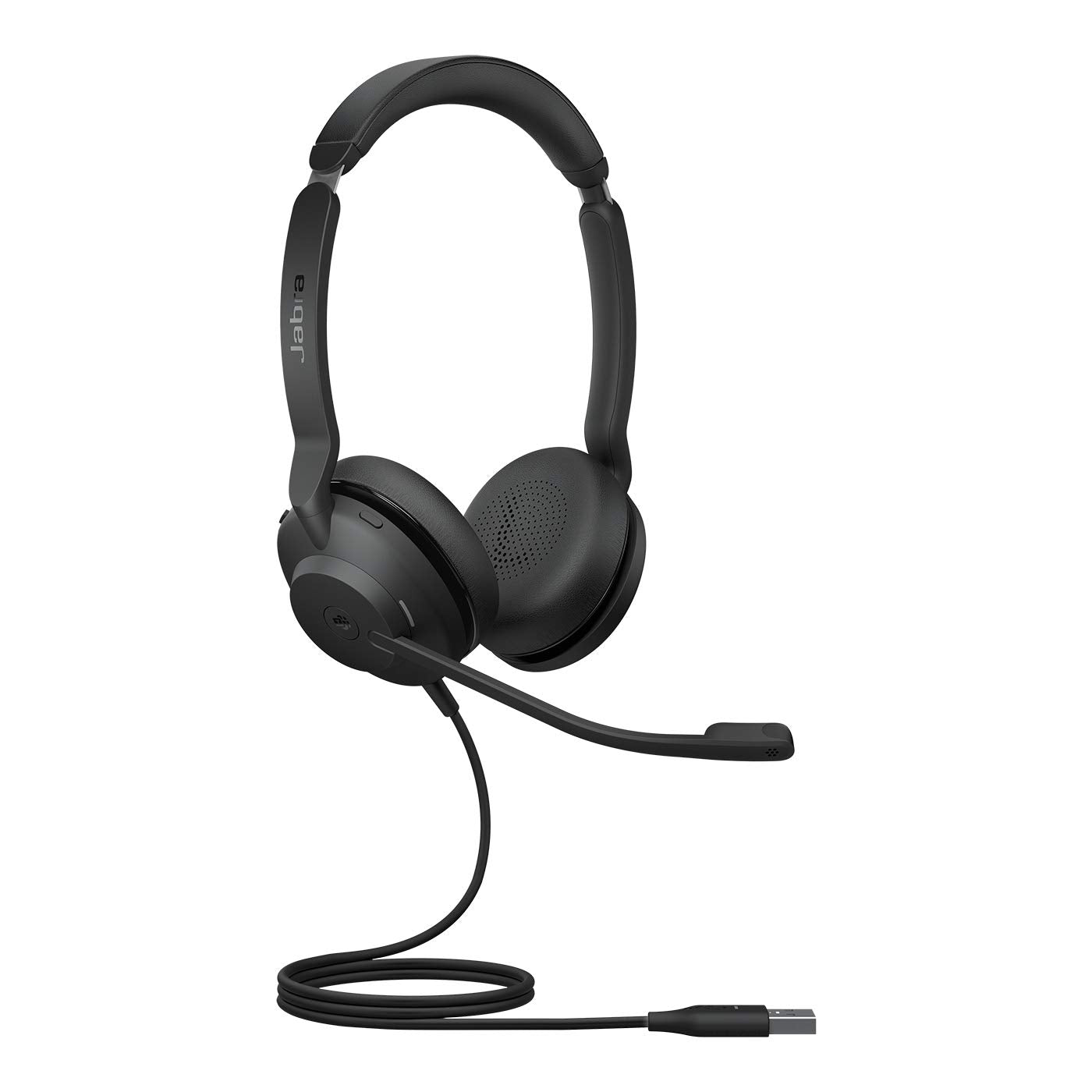 Jabra Evolve2 30 Headset – Noise Cancelling Microsoft Teams Certified Stereo Headphones with 2-Microphone Call Technology – USB-A Cable – Black Stereo USB-A Microsoft Teams