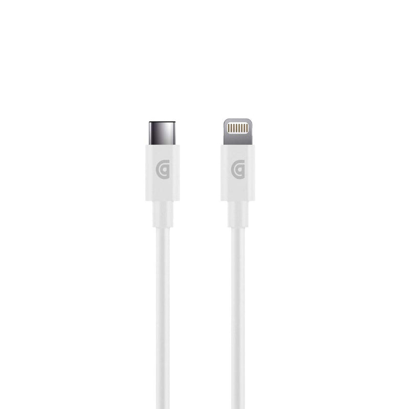 Griffin MFI Charge/Sync Cable Apple Lightning to USB-C Compatible with e.g. iPhone 11/11 Pro/SE (2020) / 12 Mini / 12/12 Pro / 12 Pro Max  White