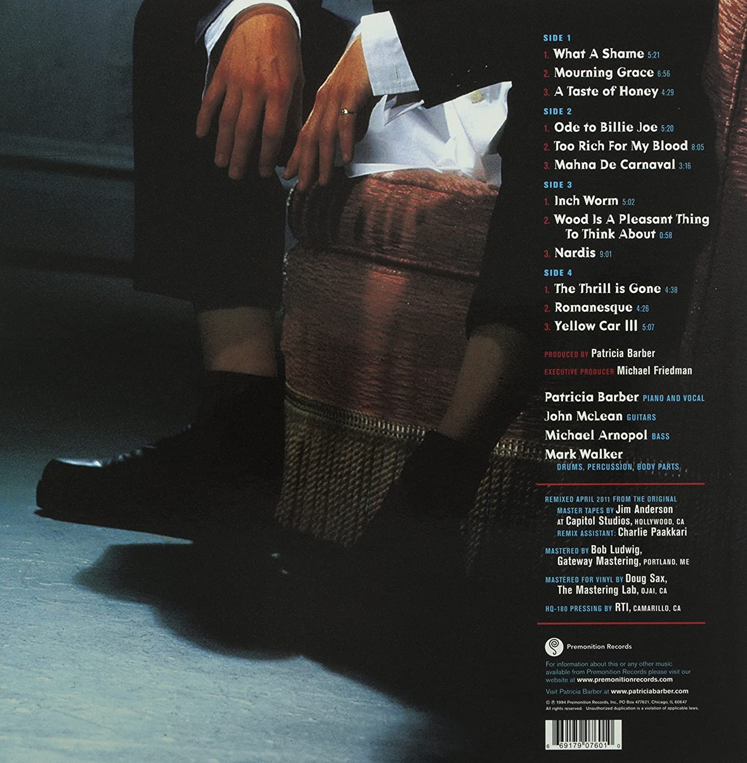 `Patricia Barber - Cafe Blue [2LP] (180 Gram Audiophile Vinyl, gatefold)`