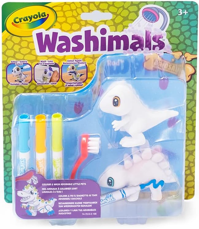 CRAYOLA - Washimals Dino, Dinosaur Refill Set, Game and Gift for Children, from 3 Years, 74-7513 dinosaurs