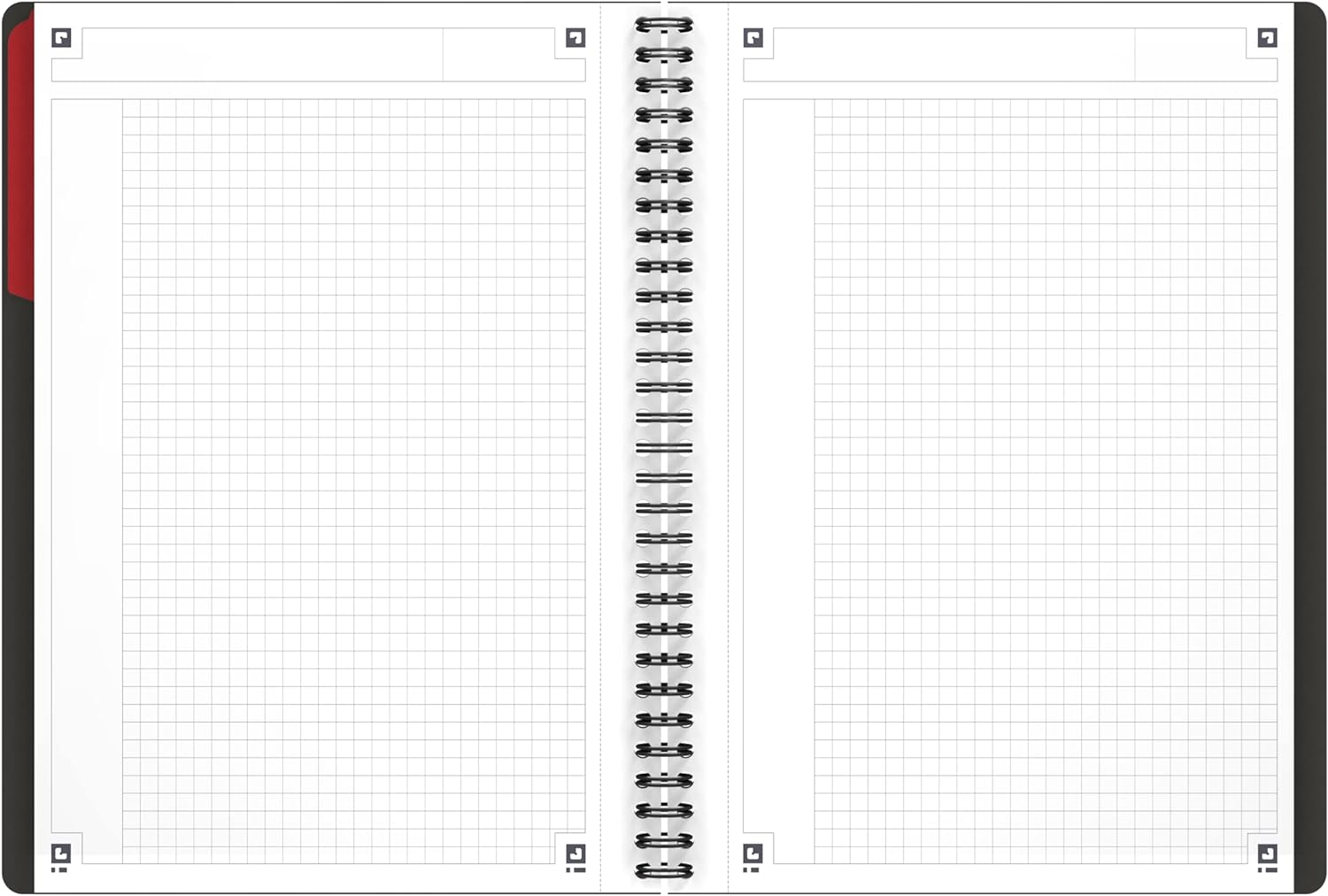 Oxford International Activebook Chequered B5 1 Stück Grey B5 Squared 5 x 5 mm