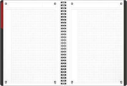 Oxford International Activebook Chequered B5 1 Stück Grey B5 Squared 5 x 5 mm