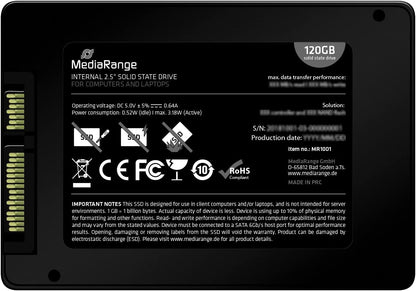 MEDIARANGE MR1001 2.5 SSD Hard disk 120GB SATA III internal 120 GB