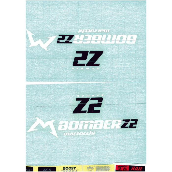 Marzocchi Fork Z2 Decal Kit 2020 Gloss / Clear for Gloss Red Lowers