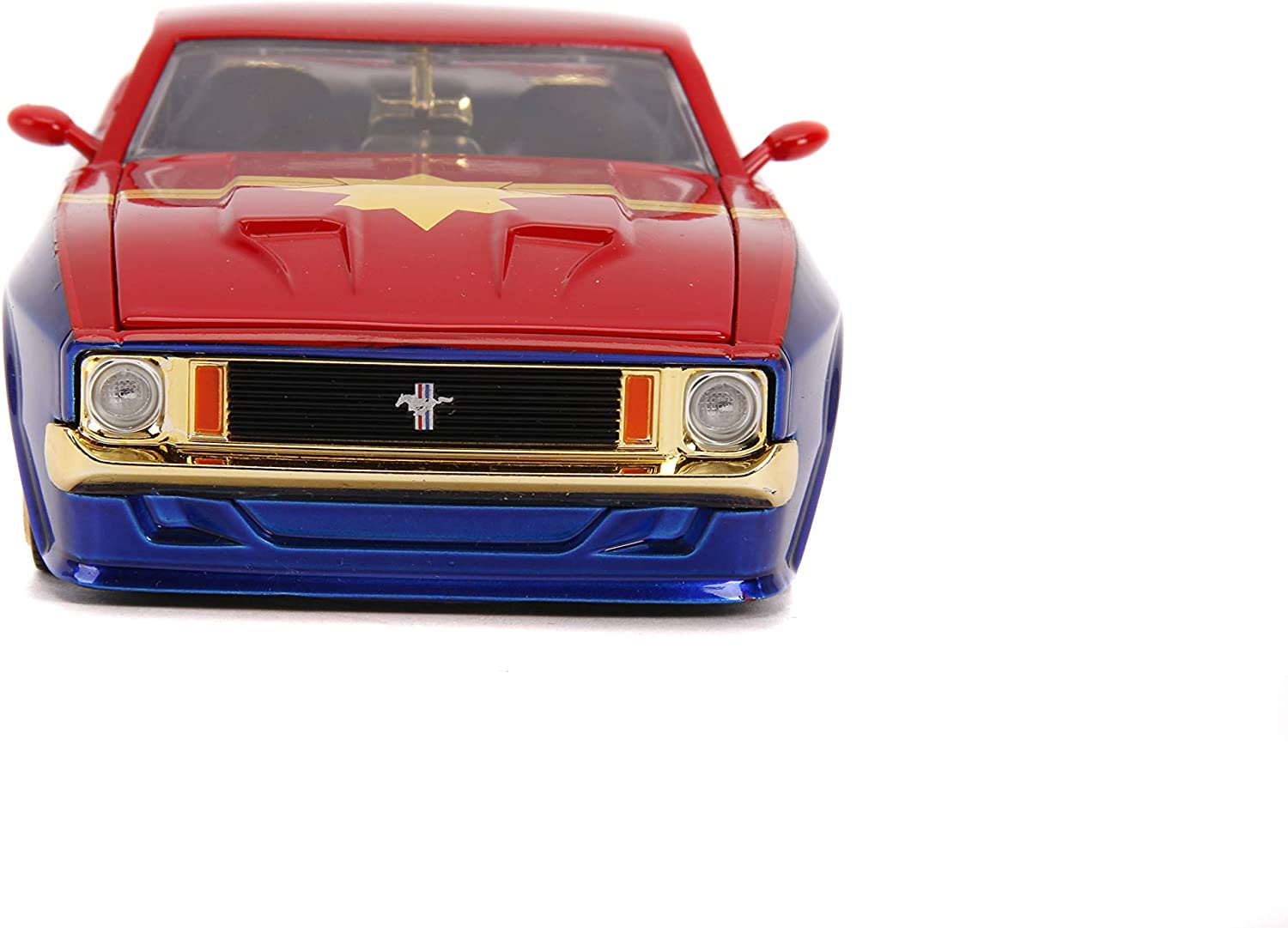 Marvel: Avengers - Captain Marvel & 1973 Ford Mustang Mach 1 - 1/24 Scale Die Cast Vehicle (UK Only)