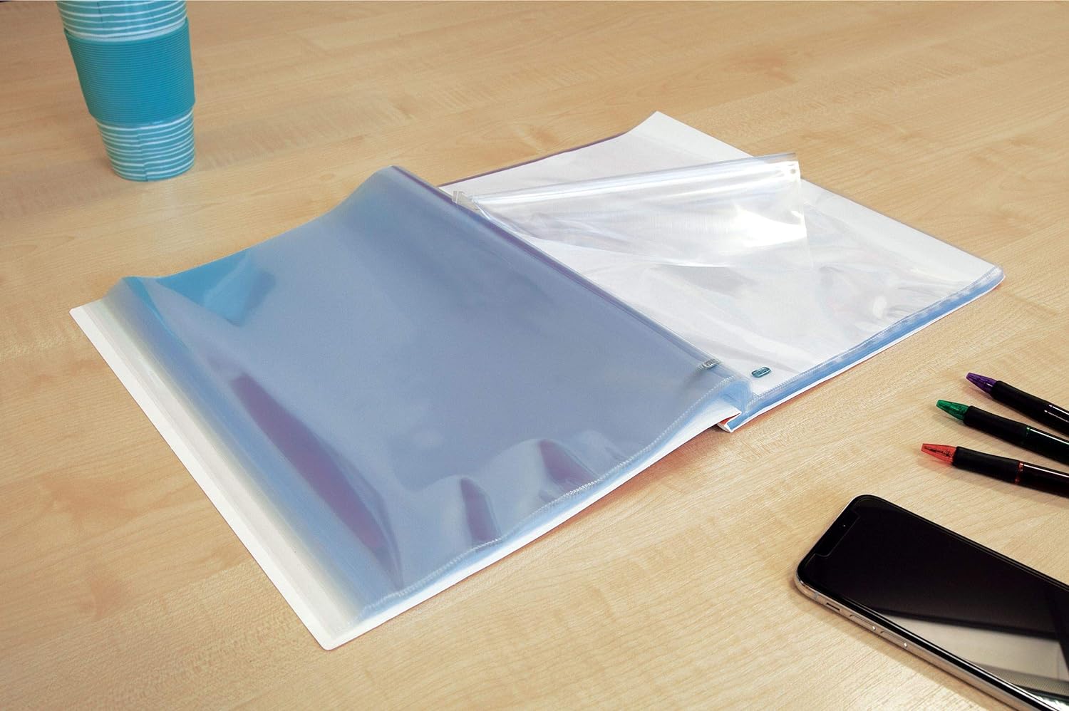 Oxford Quick'in Document Sleeves A4 with 60 Individual Removable Sleeves Transparent