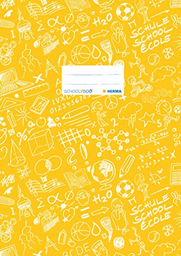 HERMA Heftumschlag Schoolydoo gelb Kunststoff DIN