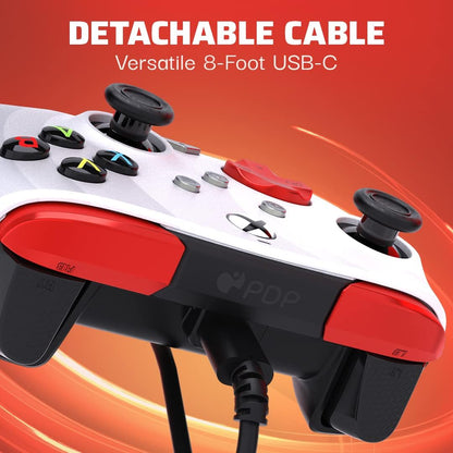 PDP REMATCH XBOX WIRED Controller RADIAL WHITE for Xbox Series X|S, Xbox One, Officially Licensed