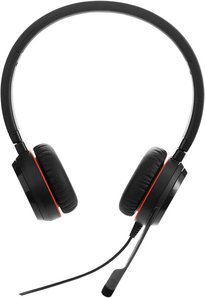 Jabra Evolve 20 SE UC Certified USB-C Stereo Corded Headset With Call Control Unit - Compact Mini USB (Black) Unified Communications
