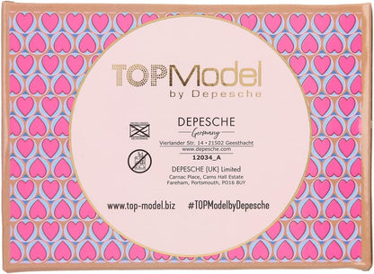 Depesche 12034 TOPModel Seventies Mug in Light Pink with Model Motif Lettering and Gold Highlights Drinking Cup with Porcelain Handle Capacity Approx. 300 ml