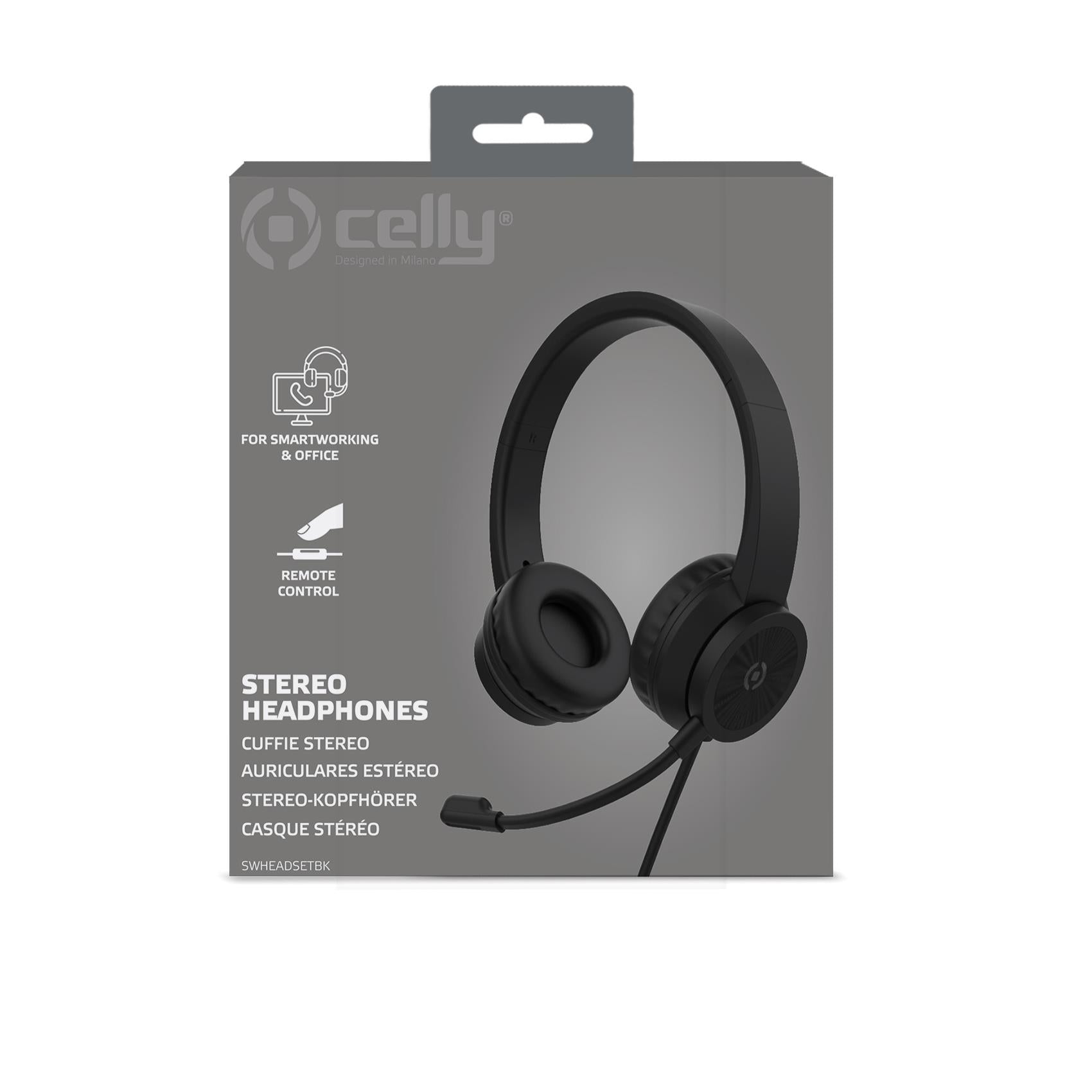 Celly SWHeadset Headphone Earphone 3.5mm Connector Black