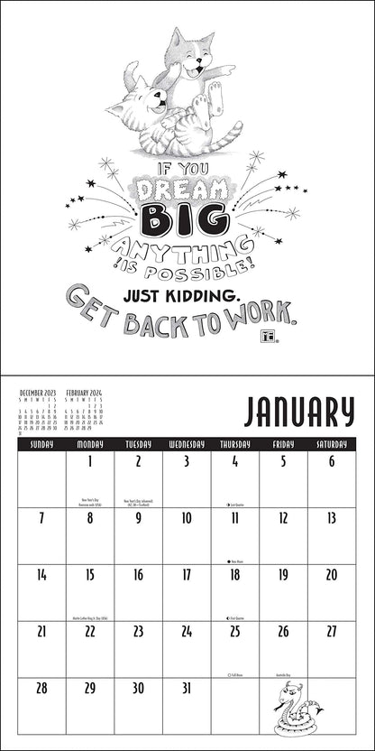 Mary EngelDark 2024 Wall Calendar