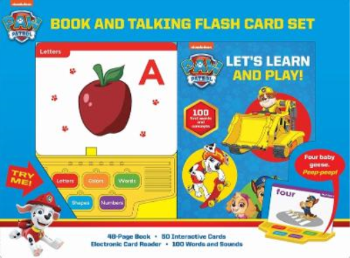 Nickelodeon Paw Patrol: Let's Learn and Play! Book and Talking Flash Card Sound Book Set