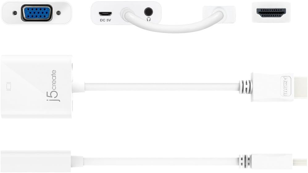 j5Create J5CR, JDA213 Converts HDMI to VGA Po