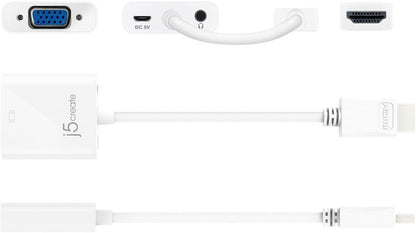 j5Create J5CR, JDA213 Converts HDMI to VGA Po