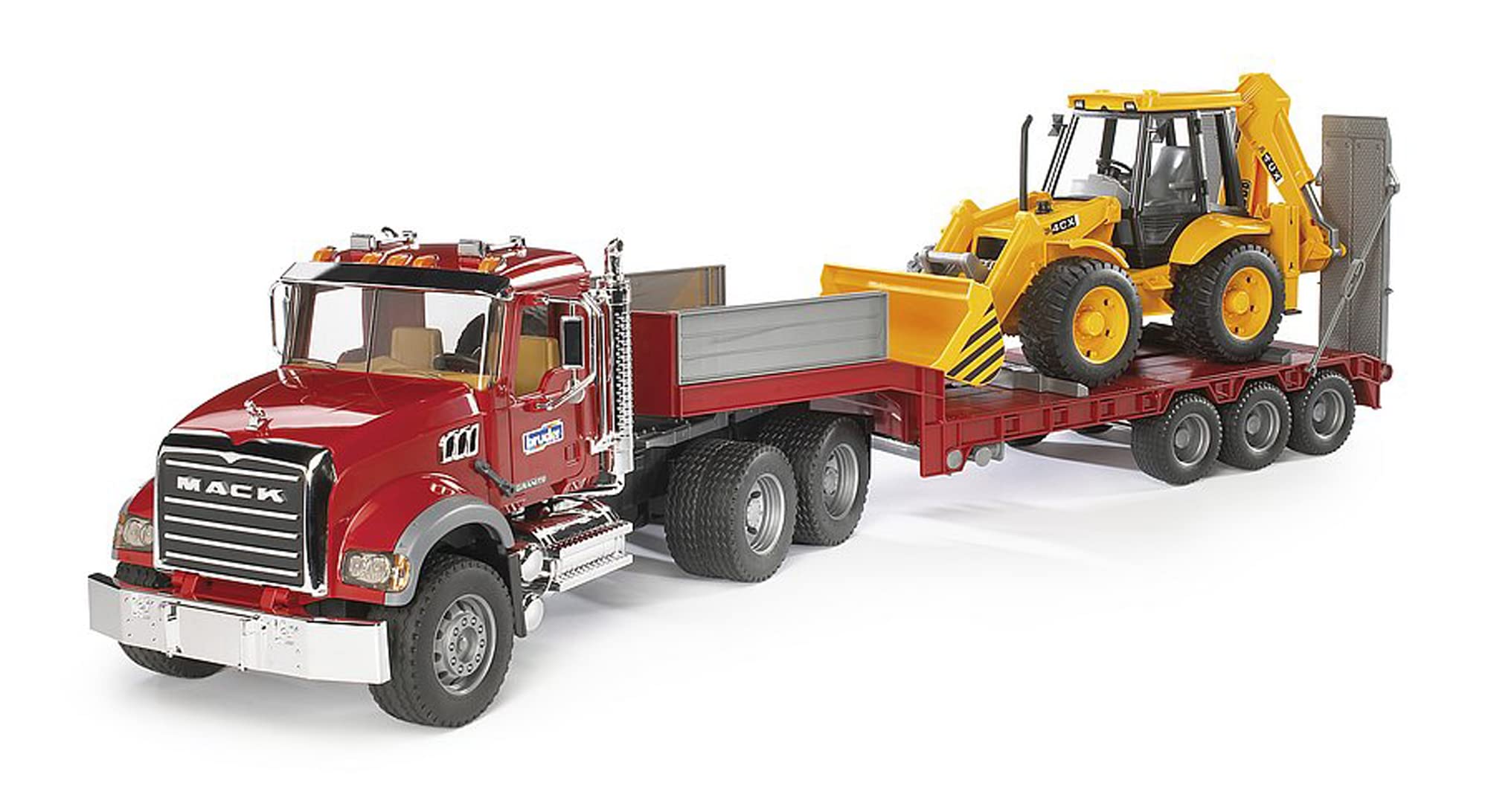 Bruder: 2813 - Mack Camion Articolato Con Jcb Cx Escavatore