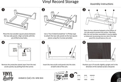 Vinyl Buddy Vinyl Record Storage Teak Finish