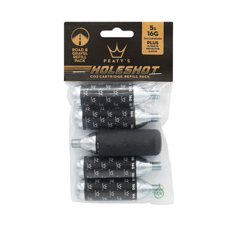 Peaty`s Holeshot CO2 Cartridge Refill Pack - Road & Gravel (16g) - Single