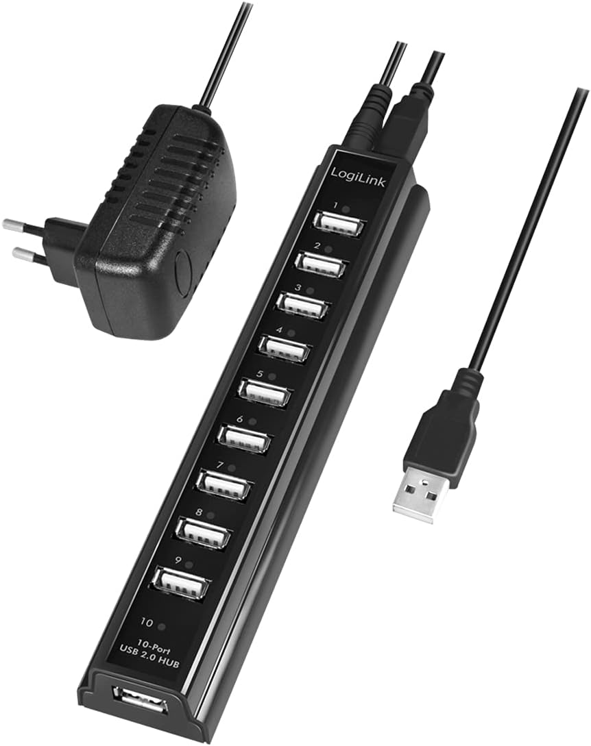 LogiLink 10 Port USB 2.0 Hub, UA0096