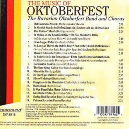 Music Of Oktoberfest: The Bavarian Oktoberfest Band and Chorus