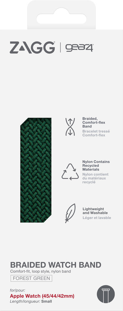 Gear4 - Band For Smart Watch - Small - Forest Green - For Apple Watch (42 Mm, 44 Mm, 45 Mm)