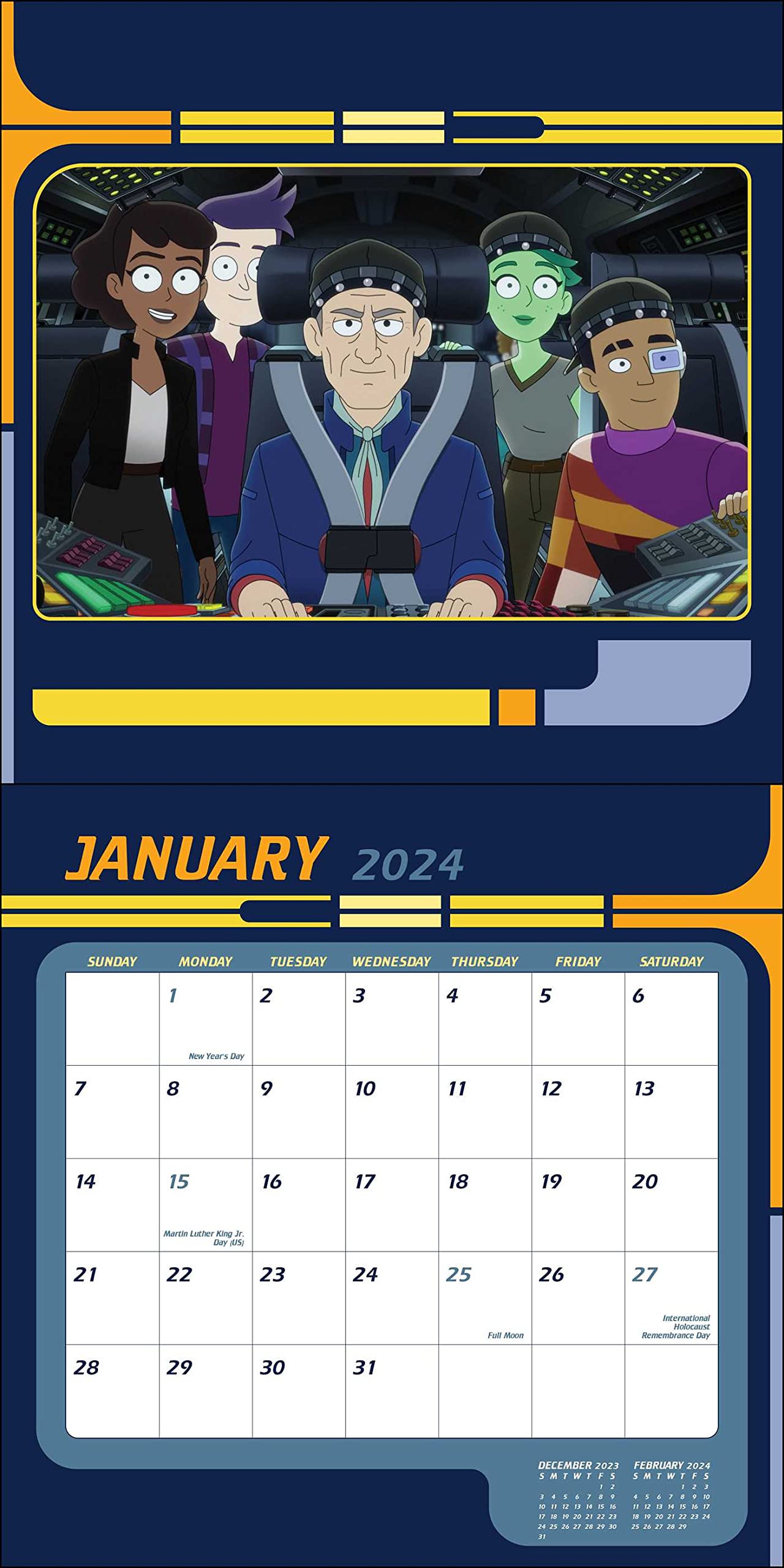 Star Trek: Lower Decks 2024 Wall Calendar
