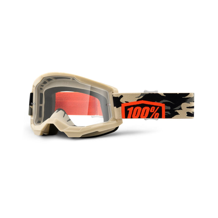 100% Strata 2 Goggle Kombat / Clear Lens