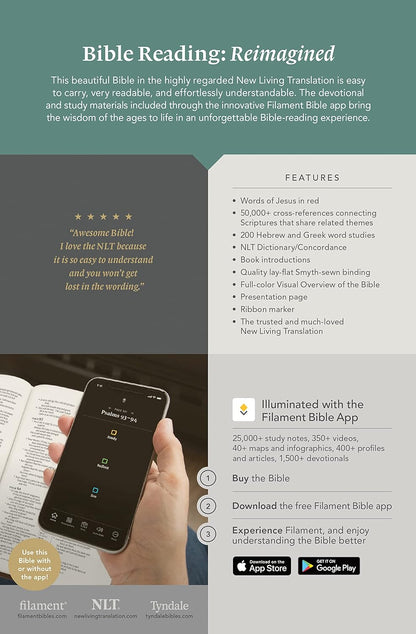 NLT Thinline Center-Column Reference Bible, Filament Edition