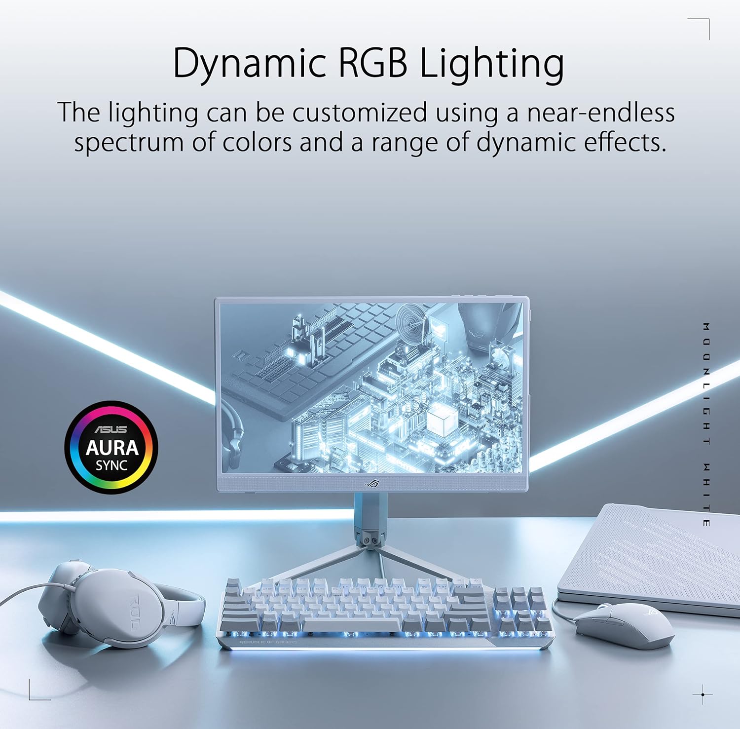 ASUS ROG Strix Impact II Wired Gaming Mouse, 6,200 DPI Optical Sensor, 5 Programmable Buttons, RGB, Swappable Switch Design, Lightweight, Left Hand Friendly, Moonlight White Moonlight White White