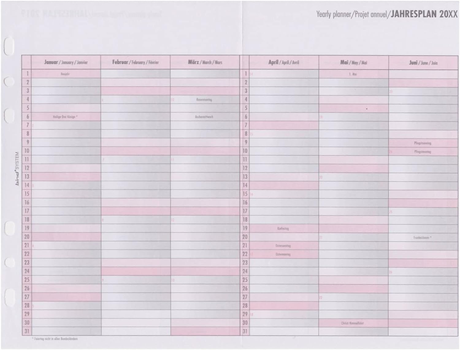 bind Calendar insert 2023 DIN approx. A6 - 1 week / 2 pages