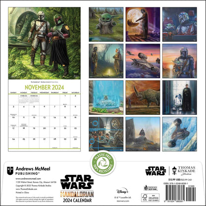 The Mandalorian by Thomas Kinkade Studios 2024 Wall Calendar