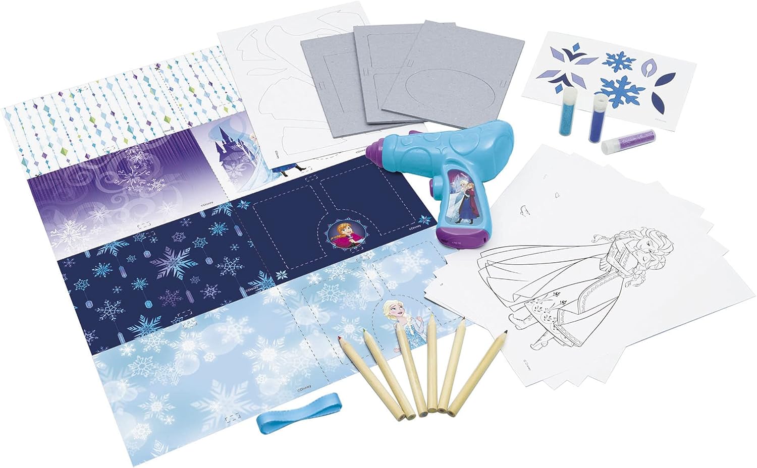 Clementoni Disney Frozen 2 Art Set Drawing with Glitter Pen, Creative Game Girl 7 Years, Multicoloured, One Size, 18718