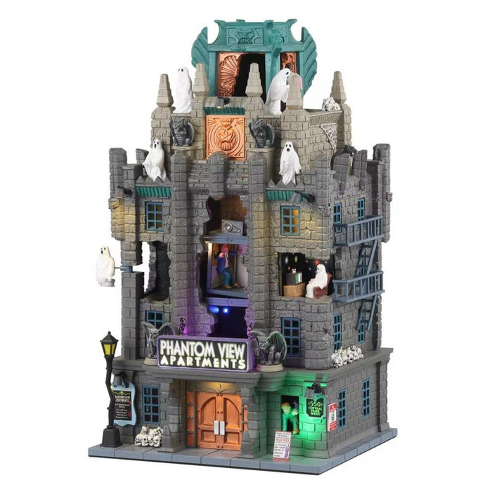 LEMAX Village Collection - Spooky Town Phantom View Apartments Lit Building #35011