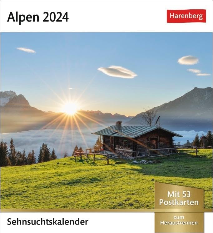 Harenberg Postkartenkalender Alpen 2024