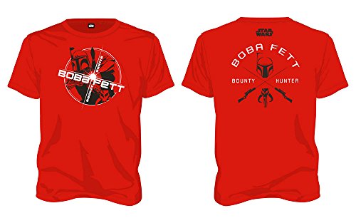 SD Toys - T-Shirt Star Wars - Boba Fett Bounty Hunter Rouge Homme Taille L - 8435450204623