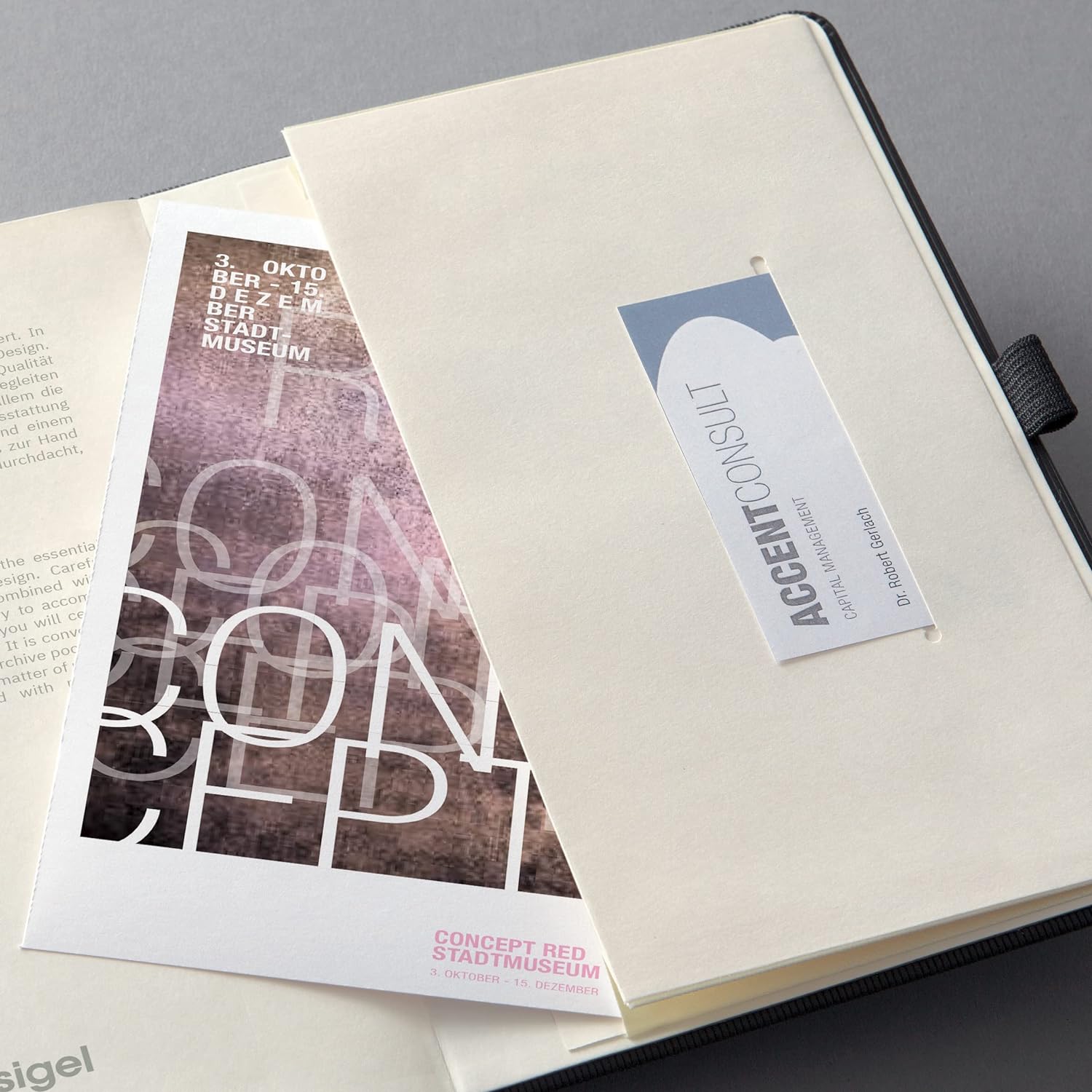 SIGEL C2436 Conceptum Weekly planner 2024, approx. A5, Dark Grey, softcover, 2 pages equal to 1 week, 192 pages