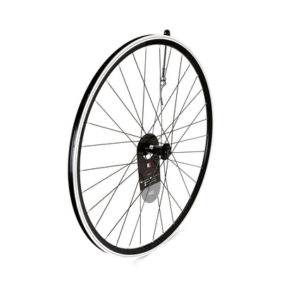 KX Pro Road 700C Q/R Sealed Bearing 8-10 Speed Wheels in Black - Front
