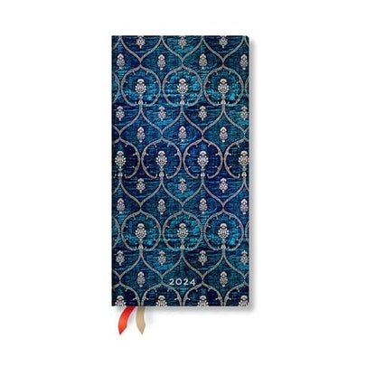 Blue Velvet Slim Verso 12-month Dayplanner 2024
