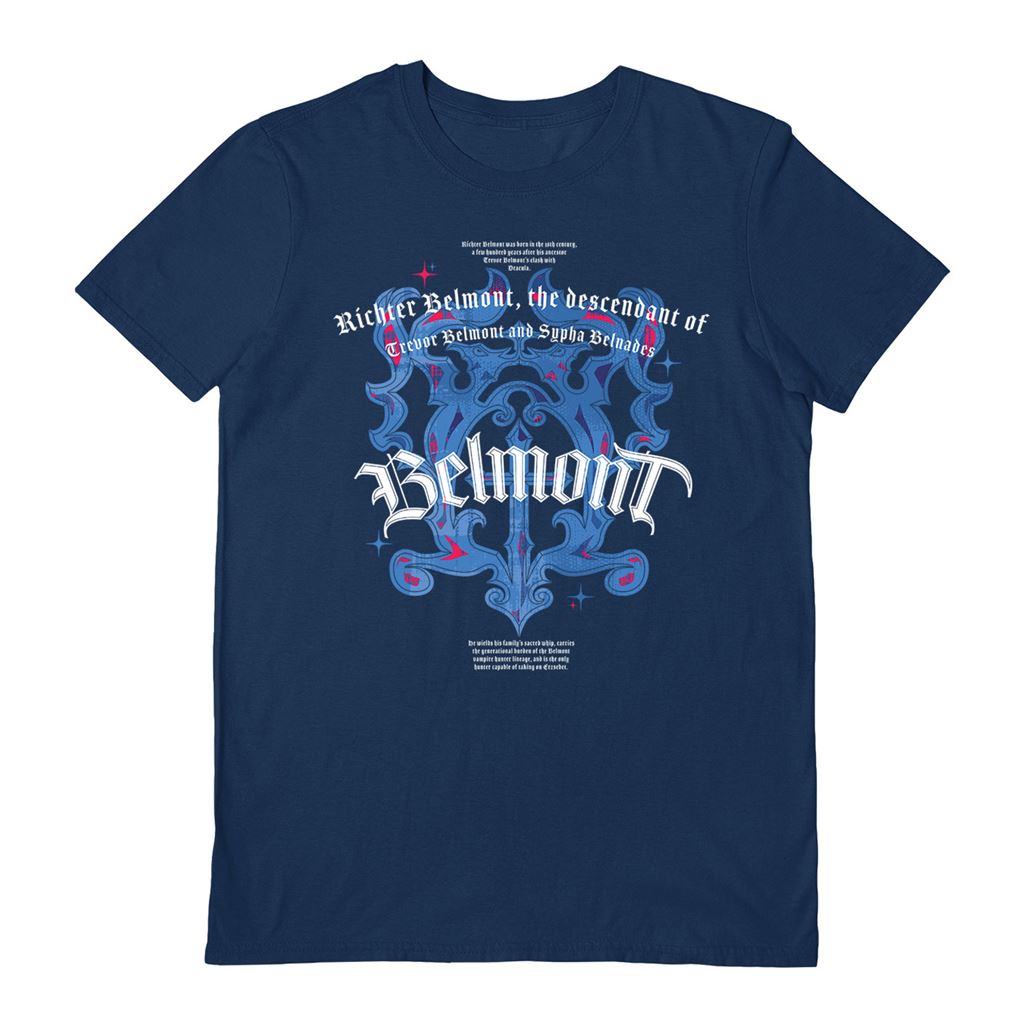 CASTLEVANIA (BELMONT) NAVY BLUE UNISEX T-SHIRT SMALL